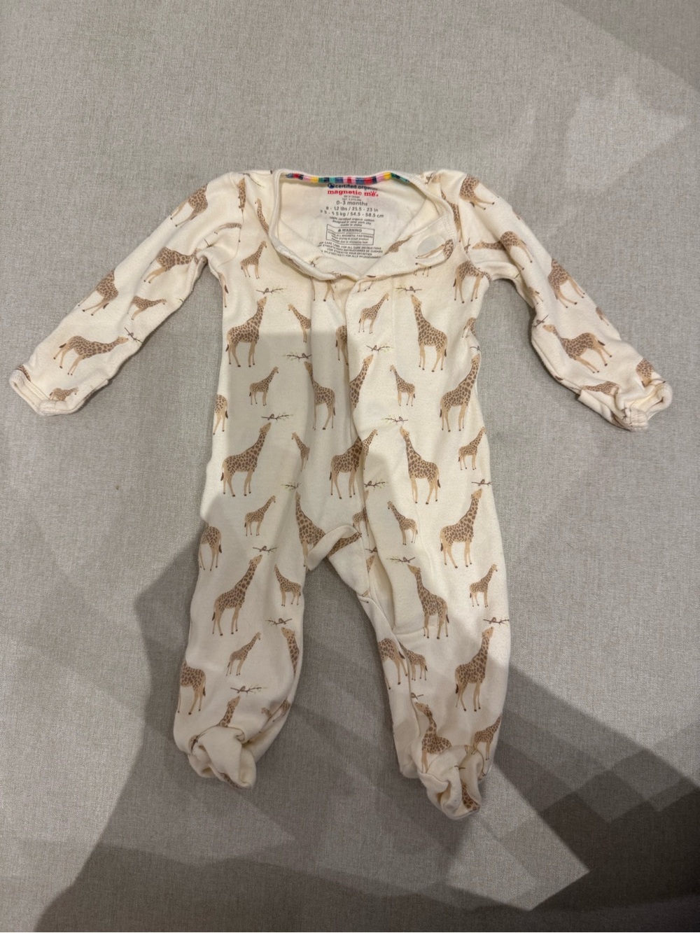 Magnetic Me Giraffe Print Onesie - Picture 2 of 5